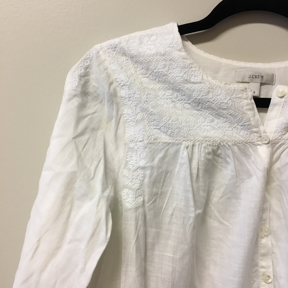 J.Crew embroidered blouse